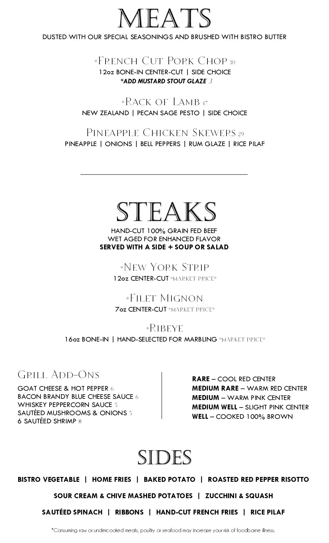 SPRING DINNER MENU 2