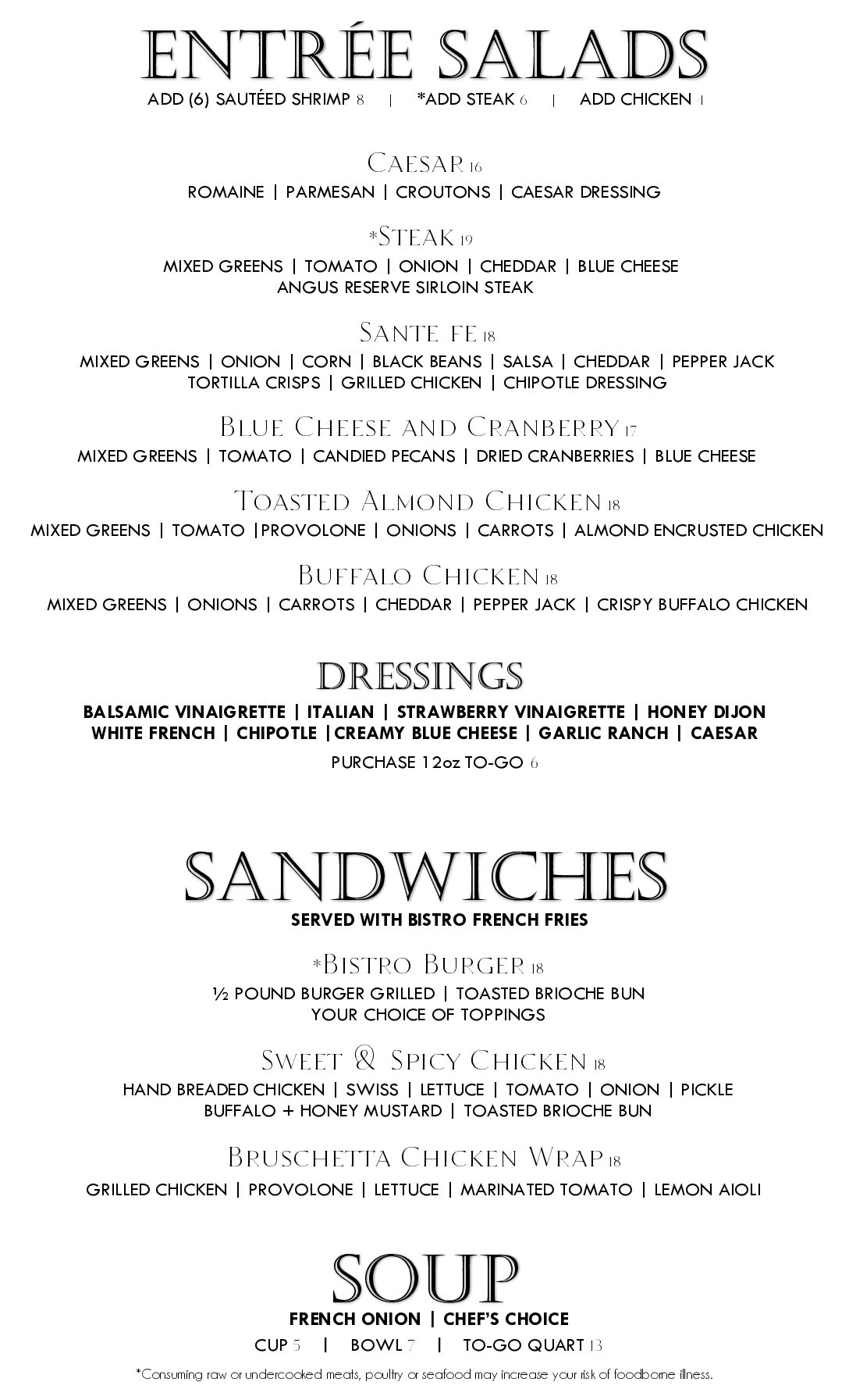 SPRING DINNER MENU 4